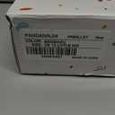 PANDANINJIA Girls Dress Shoes Ballet Flats Mary Jane Elastic Cross Strap Little Big Kid Low Heels Flower Girl Shoes (Brown Pu)