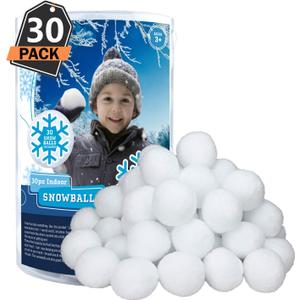 30 Pack Indoor Snowballs for Kids Snow Fight 30 Pack Indoor Snowballs for Kids Snow Fight