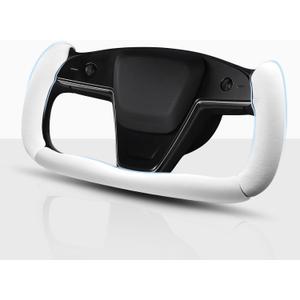 Steering Wheel Cover for Tesla Yoke Steering Wheel, Car Steering Wheel Cover for Tesla Model S 2021-Present/Model X 2021-Present Steering Wheel Accessories White