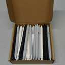 Fulmoon 50 Pcs Ballpoint Pens Bulk Retractable Comfortable Writing Pens Cute Christmas Back to School Supplies in Medium Point 1.0 mm for Teacher Student Baby Shower (Black White Gray)