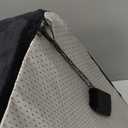 JOEJOY Elevated Dog Car Seat for Small/Medium Dogs up to 35 lbs, Memory Foam Booster Seat with Detachable Washable Cover, Travel-Safe Car Bed with Safety Belts & Storage Pockets, Black