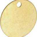 Brady Blank Valve Tags - Round Brass Tags, 1-1/2" Diameter, B-907 - 23210 , 25 count (pack of 1)