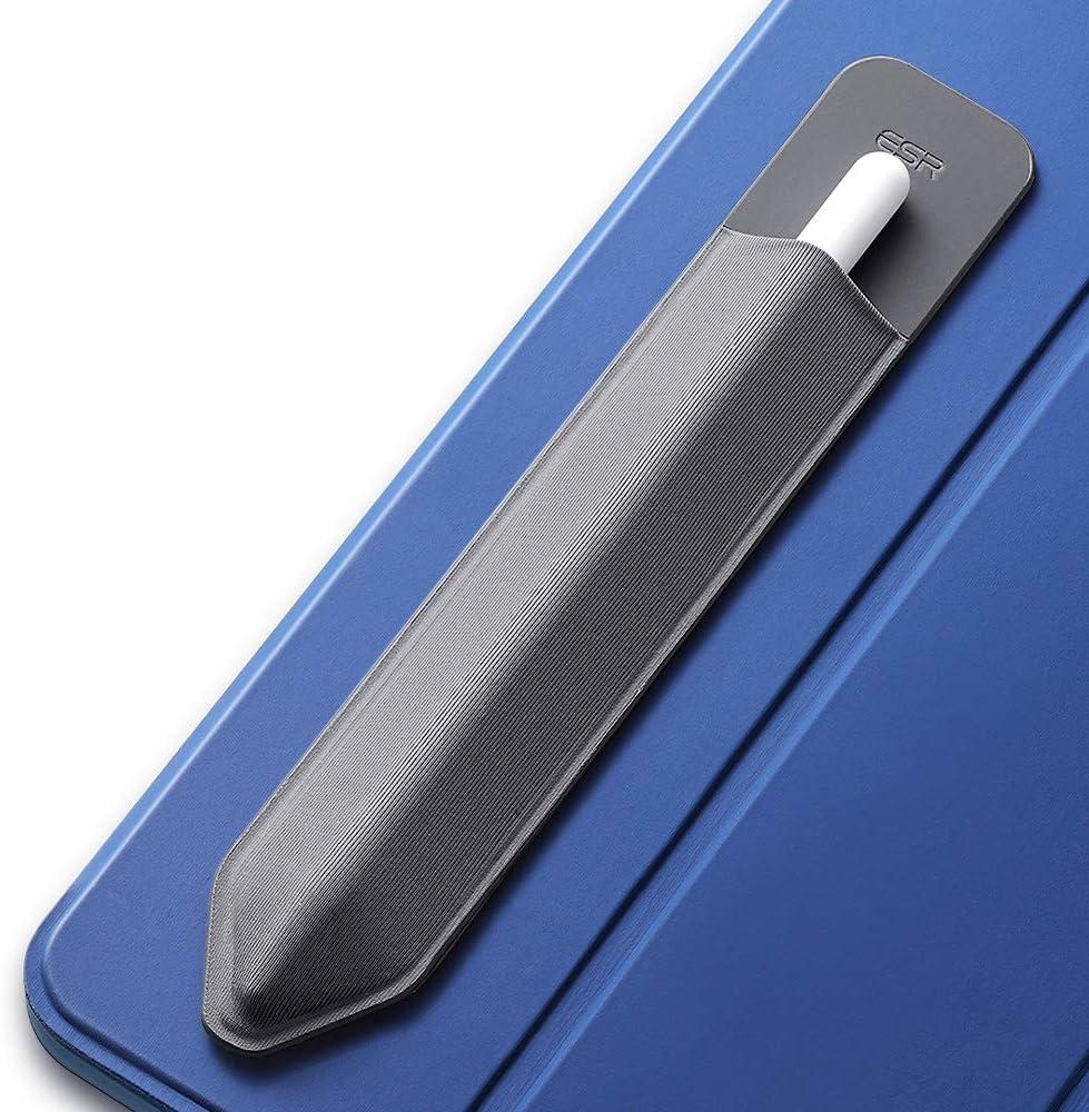 ESR Pencil Holder Compatible with Pencil (2nd/1st Generation) & Pencil (USB-C), Elastic Pocket, Stylus Pens Protected and Safe, Pouch Adhesive Sleeve Attached to Case for Stylus Pens, Dark Grey