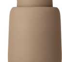 blomus Sono Soap Dispenser 250 ml Ceramic Hand Soap Dispenser in Brown Diameter 8 x 14 H cm Colour Tan Liquid Soap Dispenser with Pump Head