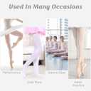 Girls Women Dance Ballet Tights Convertible Transition Leggings for Kids Students Tights 60D (Toddler/Kids/Women) (9-14 Years, 3 Pairs - Ballet Pink)