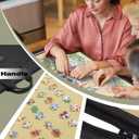 1000 Piece Portable Jigsaw Puzzle Board with Cover for Adults, Puzzle Case for Storage, 33.3'' x 23.6''Puzzle Mat with Sorting Trays, Non-Slip Surface