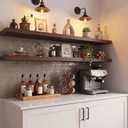 56" W×8" D Long Floating Shelves for Wall (Set of 2, Dark Walnut), 56in