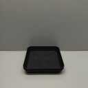 4 Pack Square Plant Saucer Tray 10 inch, 6 8 10 12 14 16 18 20 inch Heavy Duty Plastic Square Plant Saucers for Indoors Outdoor, Flower Planter Drip Trays for Pots, Seed Starting Tray (Black)