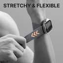 Bandletic Compatible with Apple Watch Band Men, Wide Stretchy Nylon Sport Loop with Magnetic Fidlock V-Buckle for iWatch 49mm(Ultra 3/2/1),46mm(11/10),45mm(9/8/7),44mm(SE3/SE2/SE/6/5/4),42mm(3/2/1)