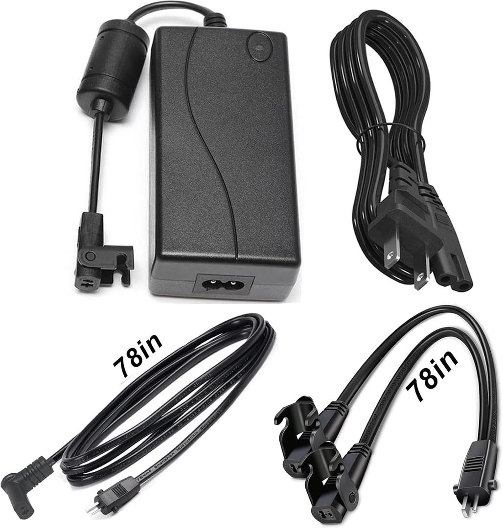 Dual Motor Power Kit - Universally Power Cord for Recliner Chair - 2-Pin 29V2A Adapter with Extension L and Y Splitter Extension Cord Shape Cable Cord for Lift Chair, Recliner Sofa, Recliner Couch
