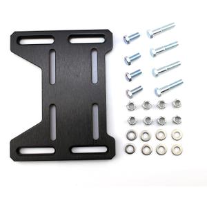 Aluminum Adjustable Engine Mounting Bracket for 4 Stroke Engines Predator 212 Tecumseh Tilloson，Engine Motor Mount Adapter Plate Bracket for Mini Bike Go Kart Coleman 100 Doodlebug DB30（Black)
