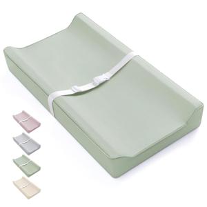 Blissful Diary Vegan Leather Baby Changing Pad with Waterproof & Wipe-Clean PU Cover, Standard Size Cozy Diaper Changing Pad for Dresser and Table, Light Green Blissful Diary Vegan Leather Baby Changing Pad with Waterproof & Wipe-Clean PU Cover, Standard Size Cozy Diaper Changing Pad for Dresser and Table, Light Green