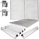 SUS 304 Genesis II 300 Grill Parts Kit for Weber Genesis II/LX GS4 300 Series Grills Genesis 2 E-325 E-310 E-330 E-315 S-310 S/E-335 SE-335 SE-310 Parts, 66095 Grill Grates 66032 Flavorizer Bars