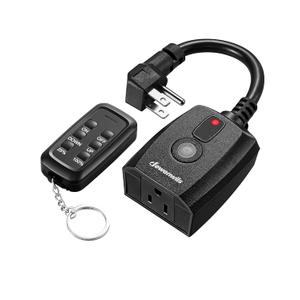 DEWENWILS Outdoor Dimmer for String Lights with Remote Waterproof Plug-in Dimmer, 100FT Range, 150W Dimmable LED/300W Tungsten Bulbs, Dimmer Switch for Dimmable String Lights