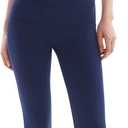PUMIEY Two Piece Sets for women Lounge Sets Short Sleeve Tops Flare Leggings Set Going Out Casual Outfits Matching Sets Tracksuit, Dark Night X-Small