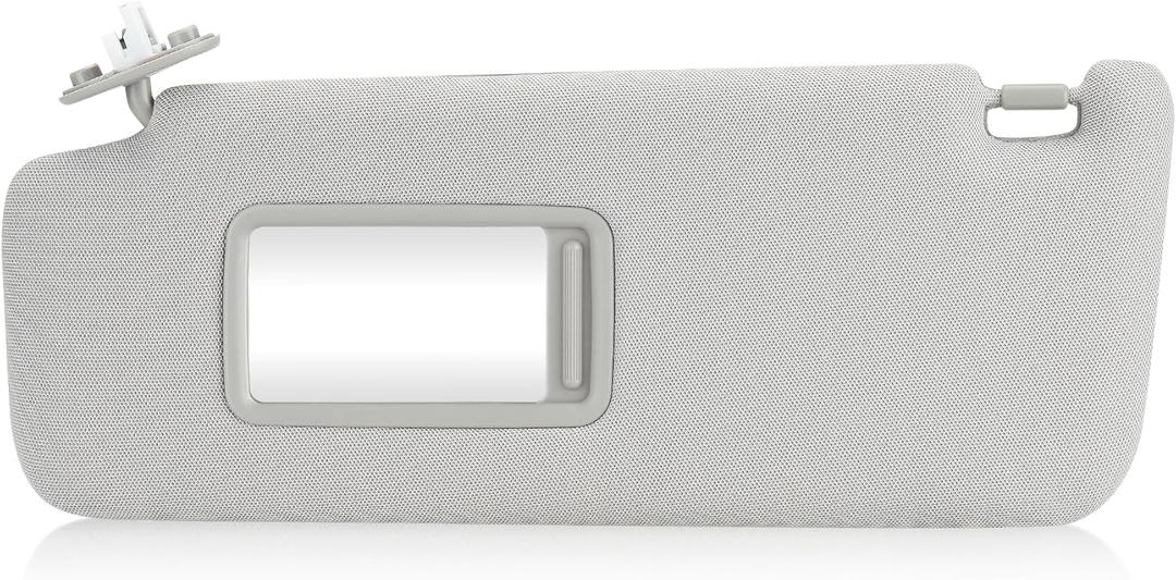 Left Driver Side Gray Sun Visor with Vanity Light Fit for Toyota 4Runner 2010-2023 Sunvisor Replacement 74320-35A91-B1