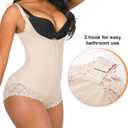 SHAPERX Women's Fajas Colombianas Shapewear Postpartum Tummy Control Body Shaper Girdles Compression Garment (L)