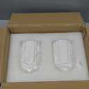 Decorative Bookends for Shelves, Set of 2 Book Ends for Heavy Books, Layered Arch Design White Bookend