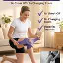 Light Hinged Knee Brace for Women, Strong Adjustable Compression Knee Brace, Quick Wrap Around Patella Support with Side Stabilizers for Meniscus Tear, Arthritis (Purple, M)