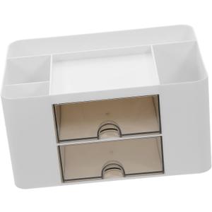 Multi Function Desk Organizer with Drawer Versatile Storage Box for Stationery Cosmetics for Office Dorm Home Use Stylish Design