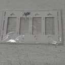 [1 Pack] BESTTEN 4 Gang Screwless Decorative Wall Plate, Mid-Size H4.88" x W8.58", USWP6 Gloss Snow White, Faceplate Cover for Decorator Receptacle Outlet & Switch