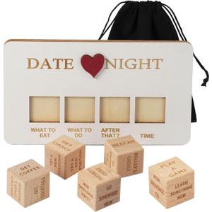 2 x Date Night Dice Game for Adults - Stocking Stuffers for Men, Food Decider Dice Games for Date Night Gifts Ideas, Couple for Him and Her, Valentines Day Gifts for Boyfriend (1pcs)