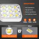 WdtPro Solar Lights Outdoor Motion Sensor, 3500LM Bright Solar Flood Lights Outdoor, Adjustable & Upgrade Glass Panel, Wireless LED Solar Powered Security Spot Lights Waterproof for Yard-2Pack, White