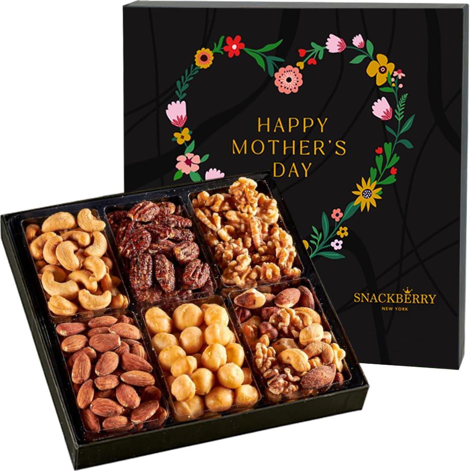 2 x Holiday Mixed Nuts Mothers Day Gift Basket, in Elegant Box, Gift Set for Easter, Birthday Party, Sympathy, Healthy Gift Snack Box for Men and Women. Kosher - Snackberry (Premium) (EXP 12/31/26)