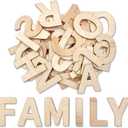 182 Pieces 2-1/2 Inch (2.5") Wooden Letters Craft Wood Letter Unfinished Alphabets with Extras Wall Decor