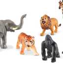 Learning Resources Jumbo Jungle Animals, Animal Toys for Kids, Safari Animals, 5 Pieces, Ages 18 months+
