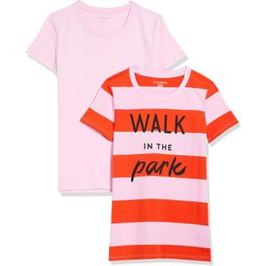 Amazon Essentials Women's Classic-Fit Short-Sleeve Crewneck T-Shirt - Discontinued Colors, Multipacks, M
