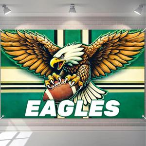 Football Banner Game Day Party Decor Large Sport Themed Background Super Bowl Banner Backdrop for Football Party, Tailgate and Fan Celebration, 71 x 43 Inches