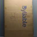 48in Round Folding Table with Carrying Handle, White 4 Feet Portable Plastic Dining Card Table for Kitchen or Outdoor Party Wedding Event