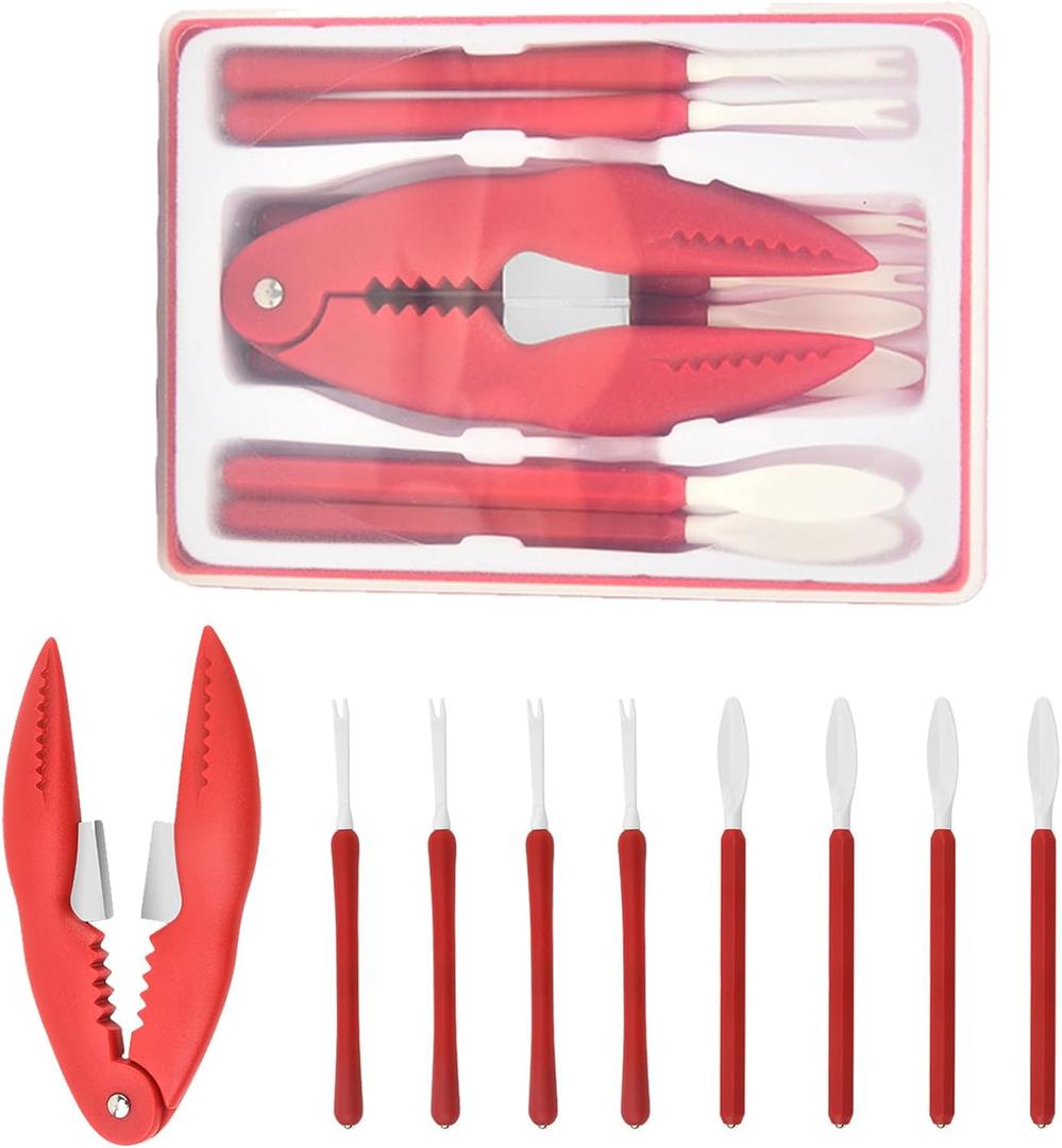 Crab Crackers Tools Set, Multifunctional Crab Leg Crackers, Lobster Crackers, Seafood Crackers and Picks Set