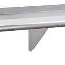 Profeeshaw NSF Stainless Steel Shelf 12” x 60”, 315 lb Commercial Shelves Wall Mounted Metal Shelving with Backsplash and 2 Brackets for Restaurant, Bar, Utility Room, Kitchen and Garage