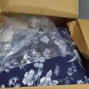 Laura Ashley- King Comforter Set, Cotton Reversible Bedding Set, Includes Matching Shams with Bonus Euro Shams & Throw Pillow Covers (Branch Toile Blue, King)