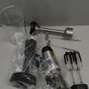 Ganiza Immersion Blender Handheld, 6 in 1 Hand Blender Stainless Steel Blade, 15 Speed Stick Blenders Electric, 800ml Mixing Beaker, 600ml Chopper, Whisk, Frother, Potato Masher (Black)