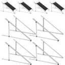 45 Inch 4 Sets Solar Panel Mounting Brackets Kit 0-90 Adjustable Solar Panel Tilt Mount Brackets for 100-400W Panels Windproof for Roof,RV,Ground,Boat and Off-Grid. (4Sets)