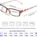 Kerecsen Reading Glasses 5 Pairs Fashion Ladies Readers Spring Hinge with Pattern Print Eyeglasses for Women (5 Brown, 1.5, x)