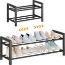 Expandable Metal Shoe Rack for Closet Entryway, 2 Tier Shoe Storage
2 Tier • Adjustable Width • Holds 4–9 Pairs • Heavy-Duty Steel • Space-Saving Design • Easy Assembly