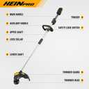 HEINPRO Cordless Weed Wacker Compatible with DeWalt 20V MAX Battery, 16" Brushless Weed Eater, Grass Trimmer for Lawn Care, Bump Feed, String Trimmer with 4 Bulk Trimmer Line Coils (Tool Only)