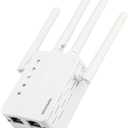 WiFi Extender Signal Booster, 2.4G/5.8G Dual Band WiFi Repeater Covers Up to 10k Sq.ft & 50 Devices, Wireless WiFi Range Extender with Ethernet Port Boost Internet Signal for Home (WD-R1206U)