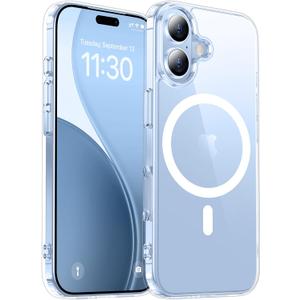 Red2Fire Magnetic for iPhone 17 Case Clear, [Compatible with Magsafe][Anti-Yellowing] Shockproof Slim Phone Case for iPhone 17, Clear