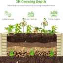 Land Guard 842ft Galvanized Raised Garden Bed, Planter Boxes Outdoor, Raised Garden Beds Outdoor for Vegetables, Flowers, Herbs, 479 Gallons, Cream Yellow