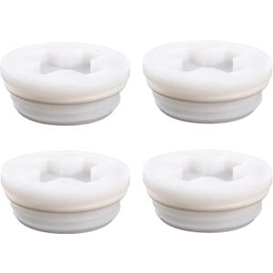 QWORK 2" Bung Cap, 4 PCS Poly Buttress Drum Bung for 55 Gallon Plastic Drum, Course Thread