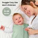 Yoofoss Baby Sleep Sack 18-24 Months TOG 1.0 Baby Wearable Blanket, 2 Pack 100% Organic Cotton Infant Toddler Sleeping Sack 2-Way Zipper Lightweight Sleep Sack, 0-6 Months