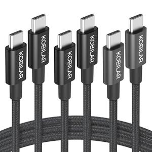 Kobilar USB C to USB C Cable,60W 3A Fast Charging USB C Charger Cable 3 Pack(3.3+5+6.6ft),Type C to Type C Cable for iPhone15/15Pro/16Plus/16ProMax/ipad Air 4/iPad Pro2022/Samsung S23