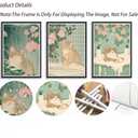 3Pcs Cute Funny Japanese bathroom Cat Canvas Wall Art plant flower Tabby Cat Posters Prints paintings Vintage Japan Toilet Wall Decor Pictures for Bathroom Toilet Home Decoration Unframed