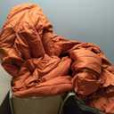 CozyLux Terracotta Queen Comforter Set, 3 Pieces Burnt Orange Rust Solid Breathable Quilted Bedding Sets, Luxury Fluffy Soft Bed Set with Down Alternative Comforter and 2 Pillowcases for All Season