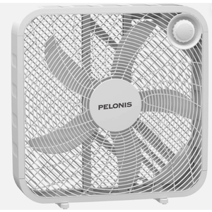 PELONIS PFB50A2BWW 3-Speed Box Fan for Full-Force Circulation with Air Condition
